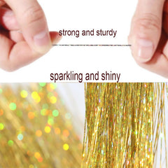 CelineBella hair tinsel tools demonstrate easy attachment and secure wear