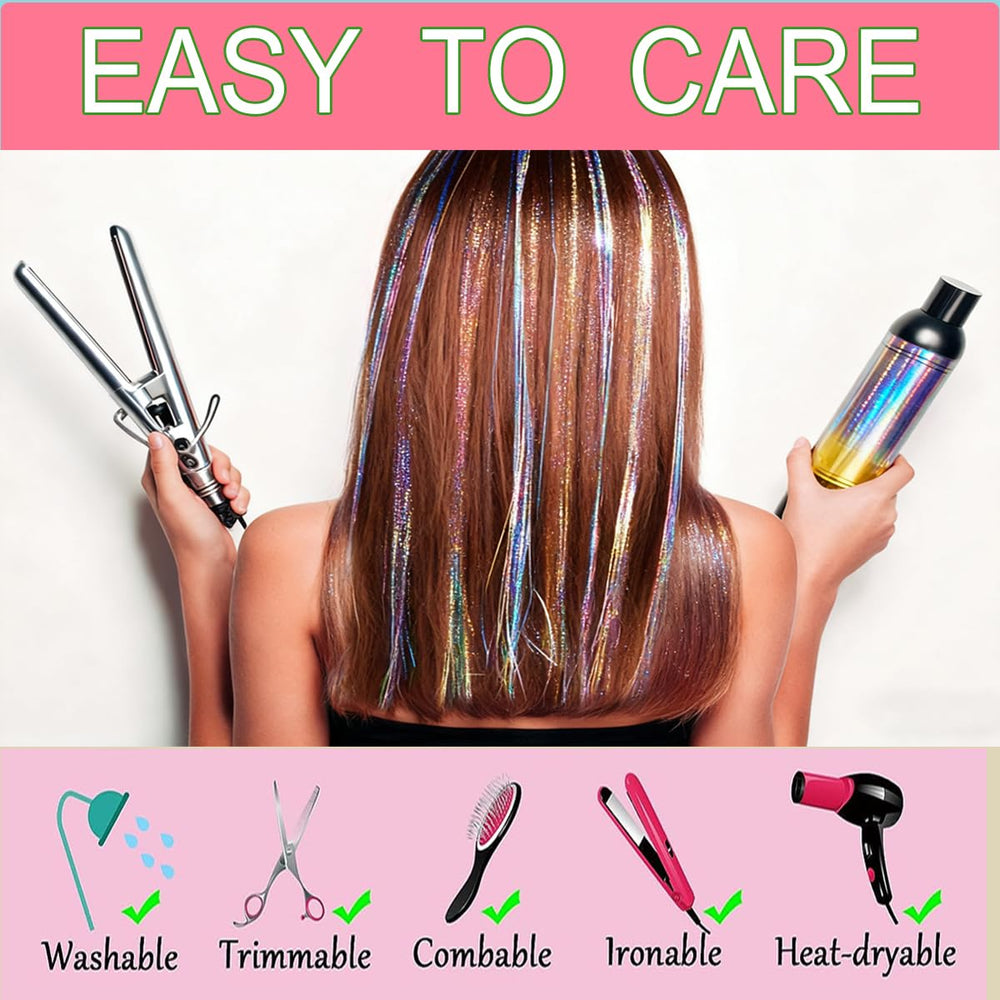 CelineBella soft tinsel hair that feels light and tangle-free