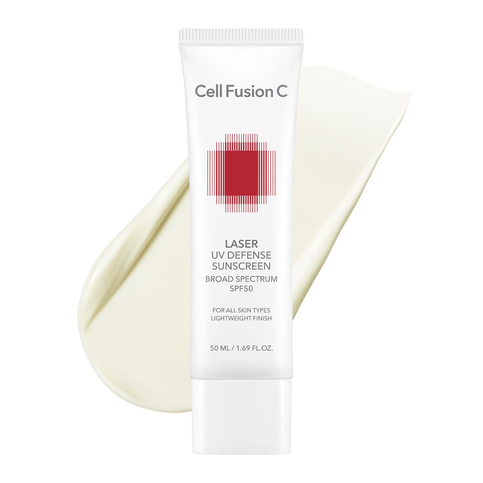 Cell Fusion C Laser UV Defense Sunscreen bottle front view for daily protection.