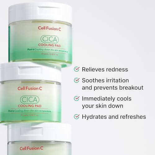 Cell Fusion C Post Alpha CICA Toner Pad — Madecassoside, douceur apaisante et hydratation durable.