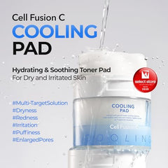 Cell Fusion C Post Alpha Cooling Pad three-layer design locks in moisture.