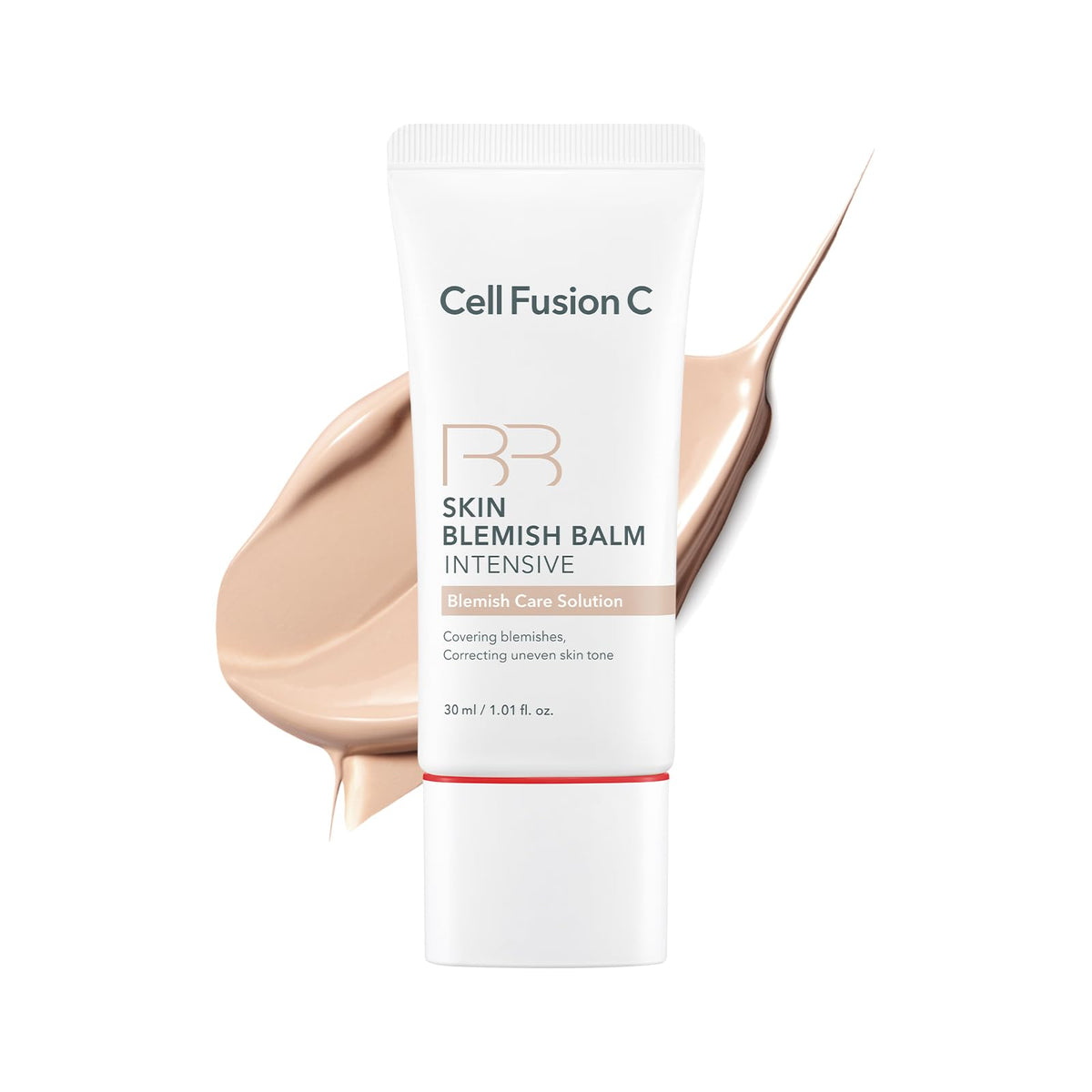 Cell Fusion C Skin Blemish Balm No.23 bottle pump offers lasting coverage and a natural finish.