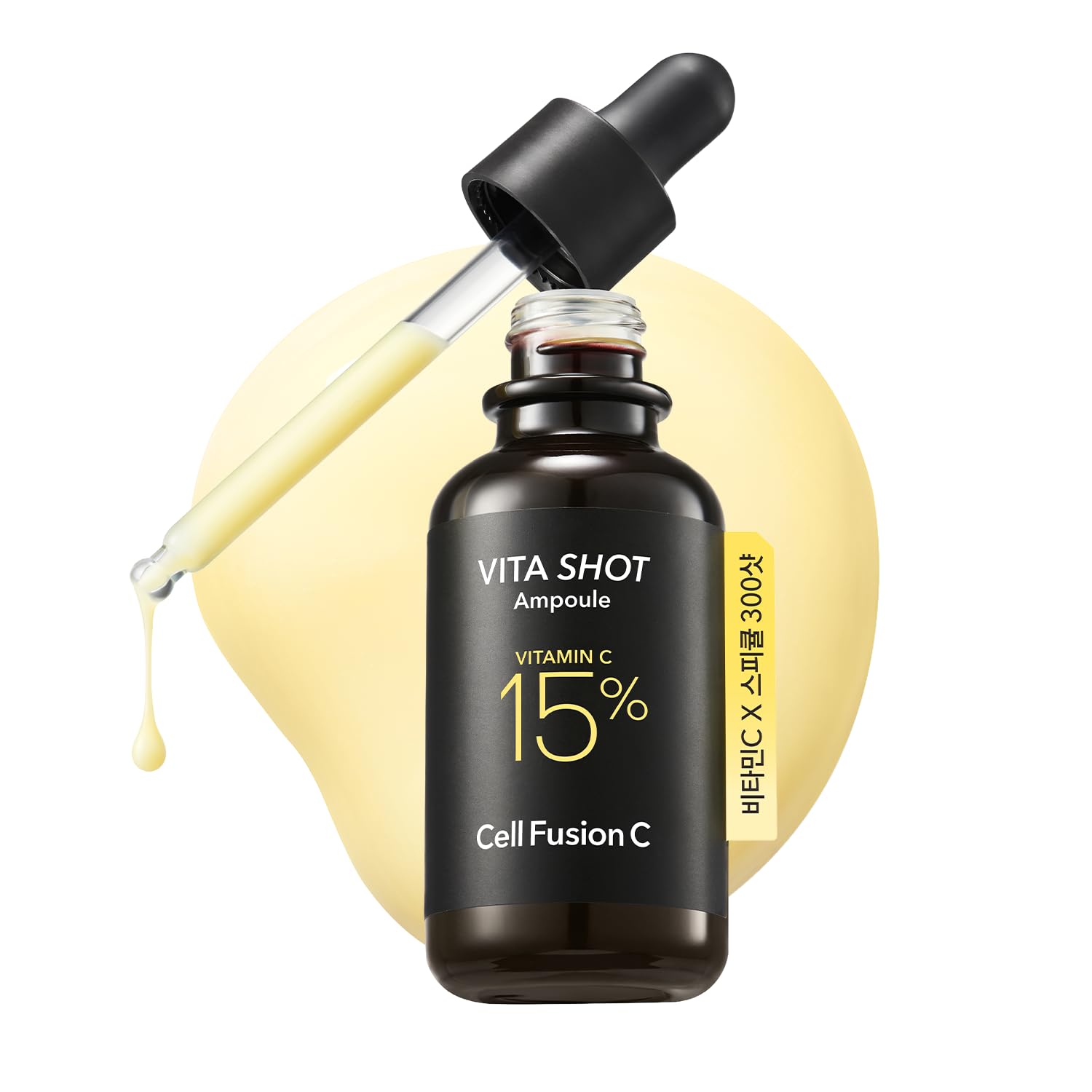 Cell Fusion C Vita Shot Ampoule bottle showcases glow-boosting packaging for brightening skin