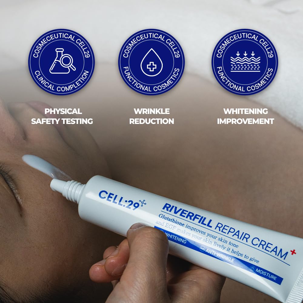 CELL29 Riverfill Repair Cream EGF/IGF close-up for resilience and hydration.