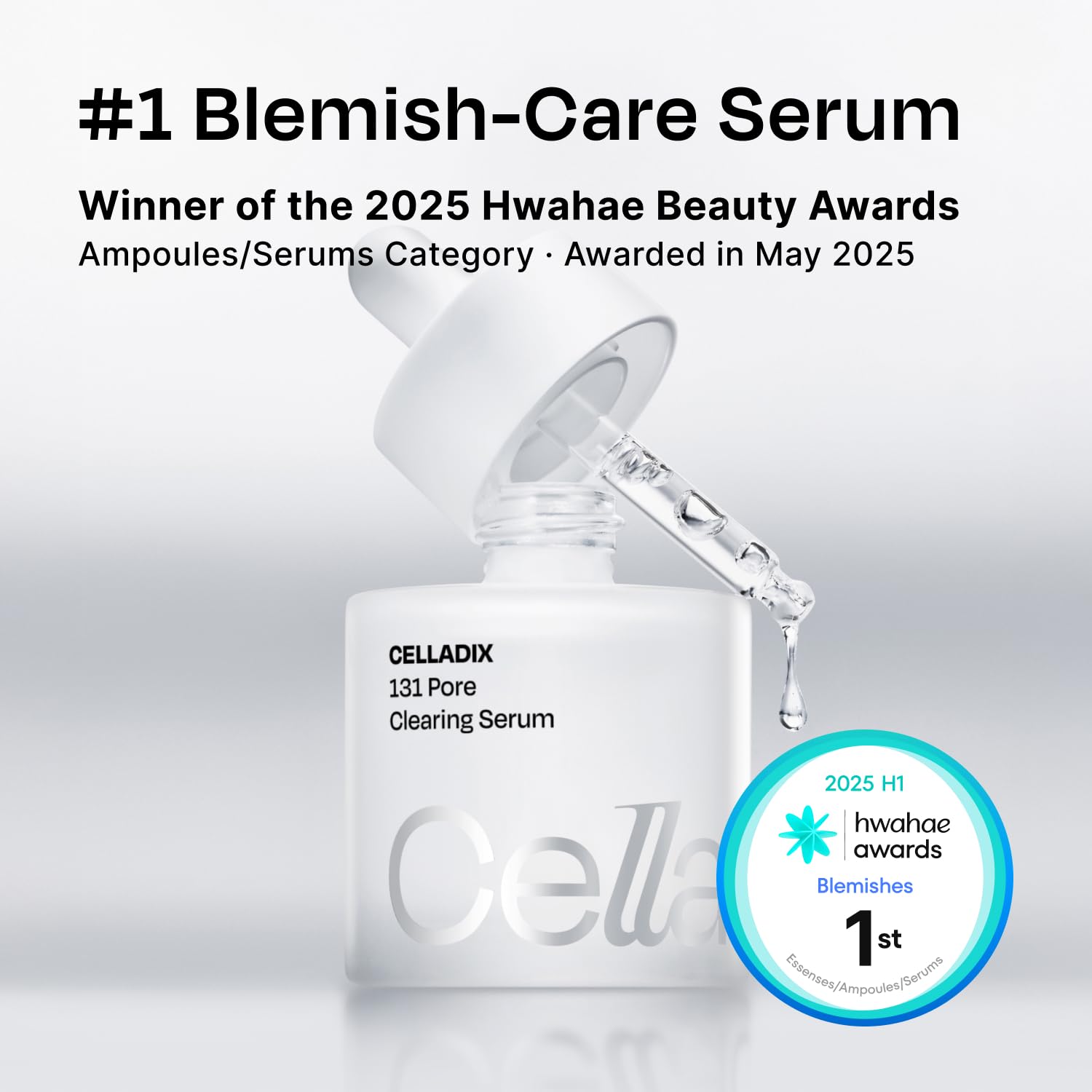 Celladix ampoule being applied for even distribution and quick hydration.
