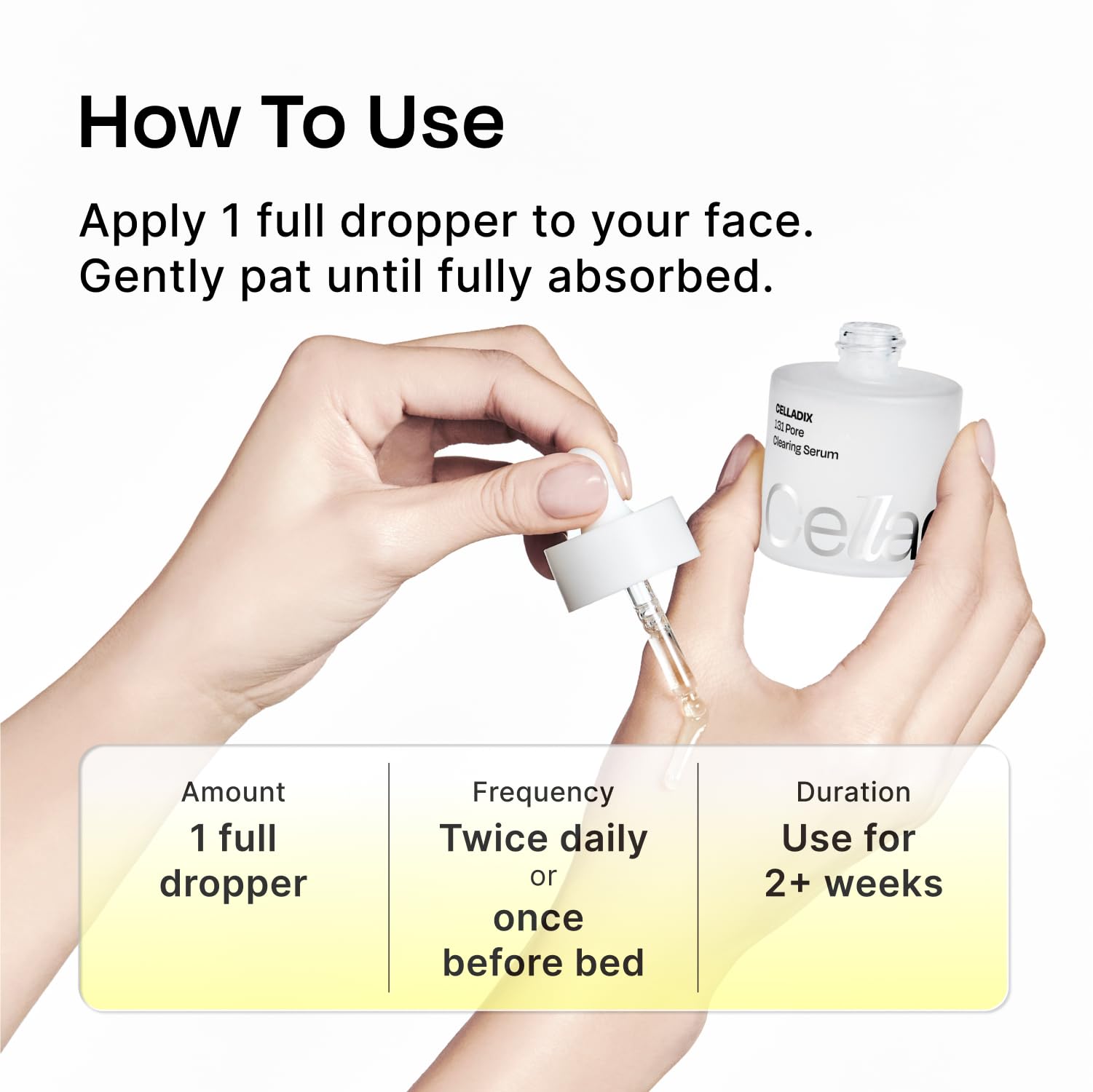 Celladix Ampoule close-up demonstrates smooth, non-sticky finish.