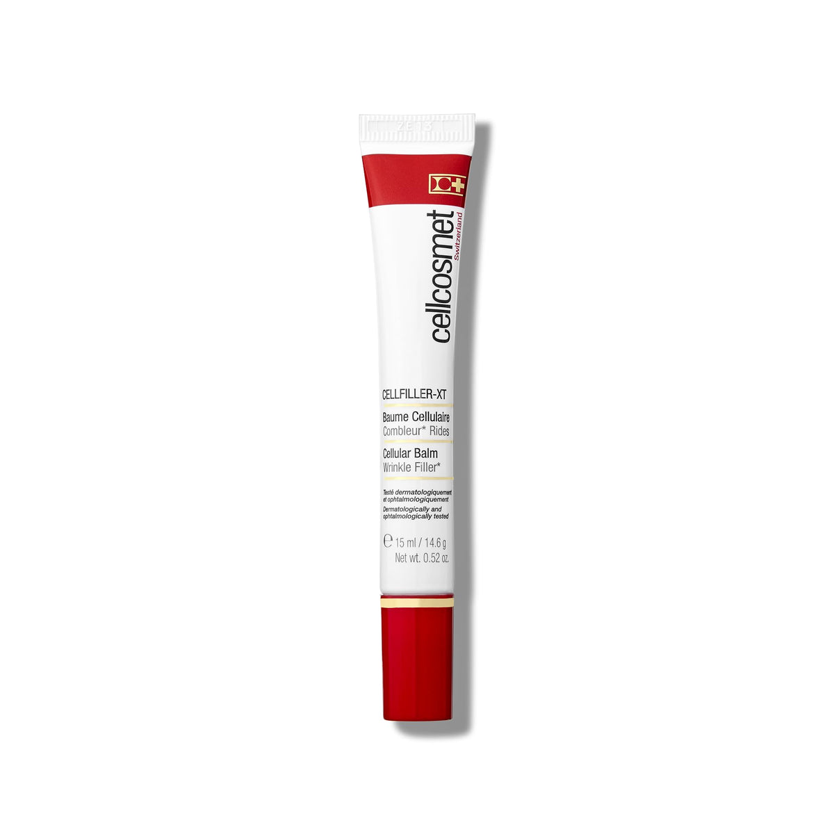 Cellcosmet CellFiller-XT bottle close-up, showcasing deep hydration potential.