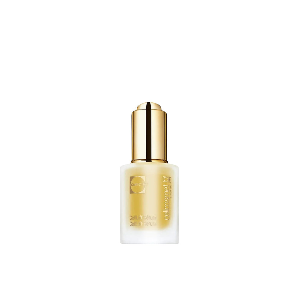 Cellcosmet CellLift Serum bottle highlighting firming and hydrating benefits.
