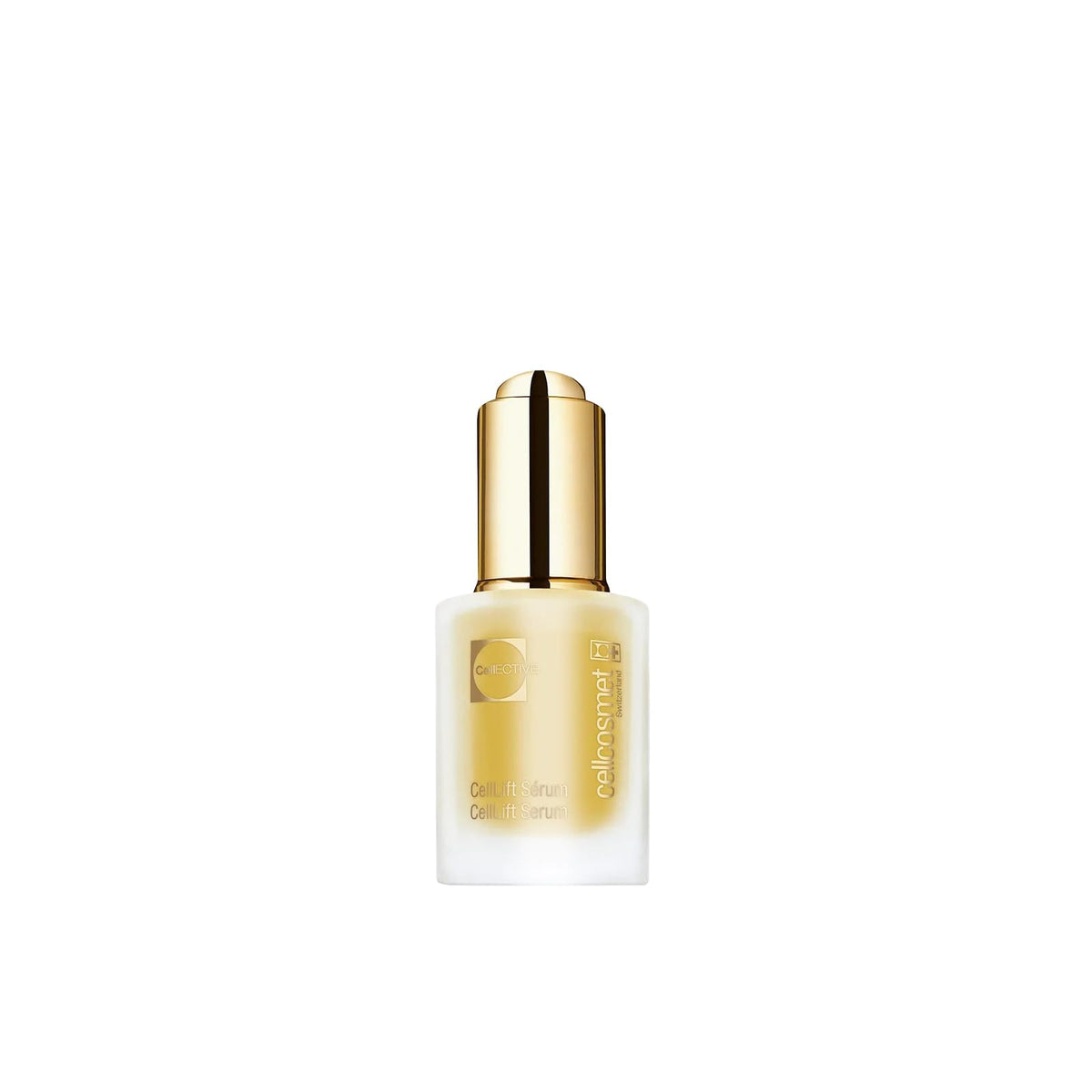 Cellcosmet CellLift Serum bottle highlighting firming and hydrating benefits.