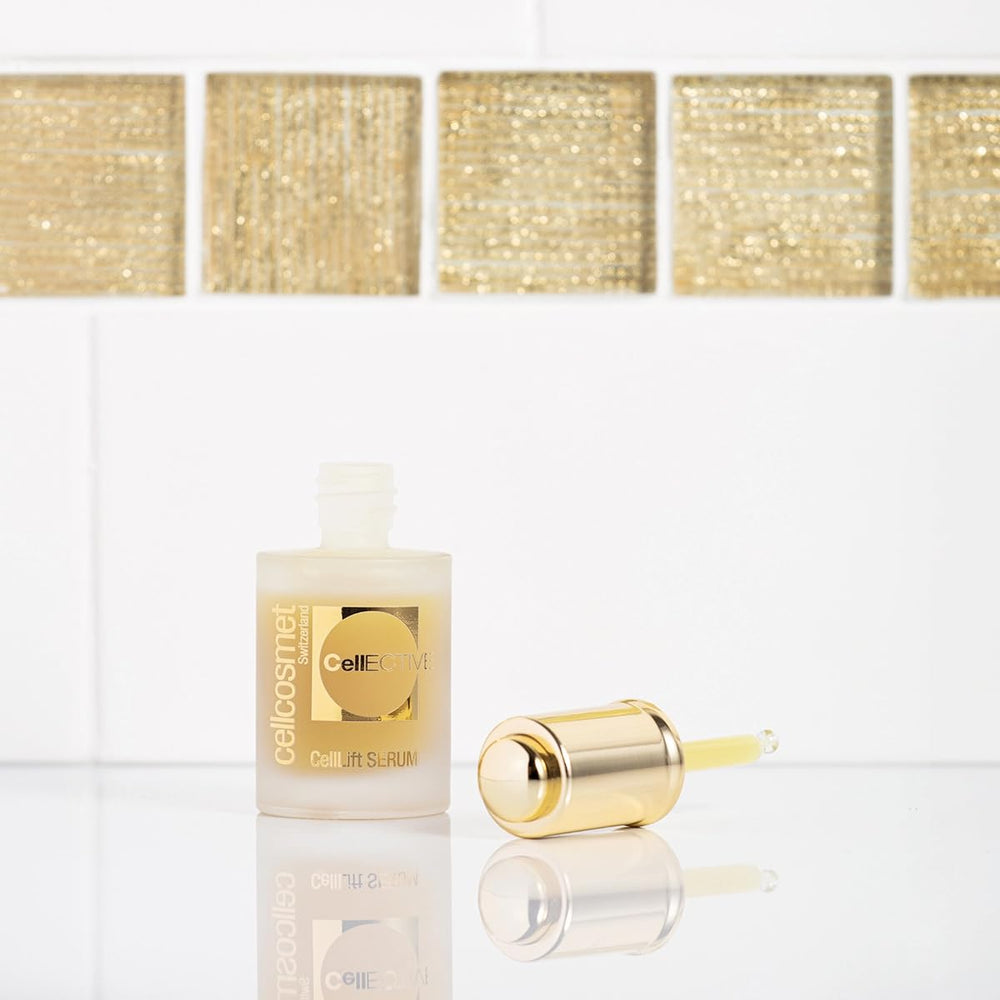 Cellcosmet CellLift Serum high-concentration kombucha smooths surface texture.