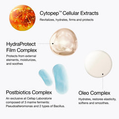 Texture swirl of Cellcosmet Cellmen face cream highlighting moisture.