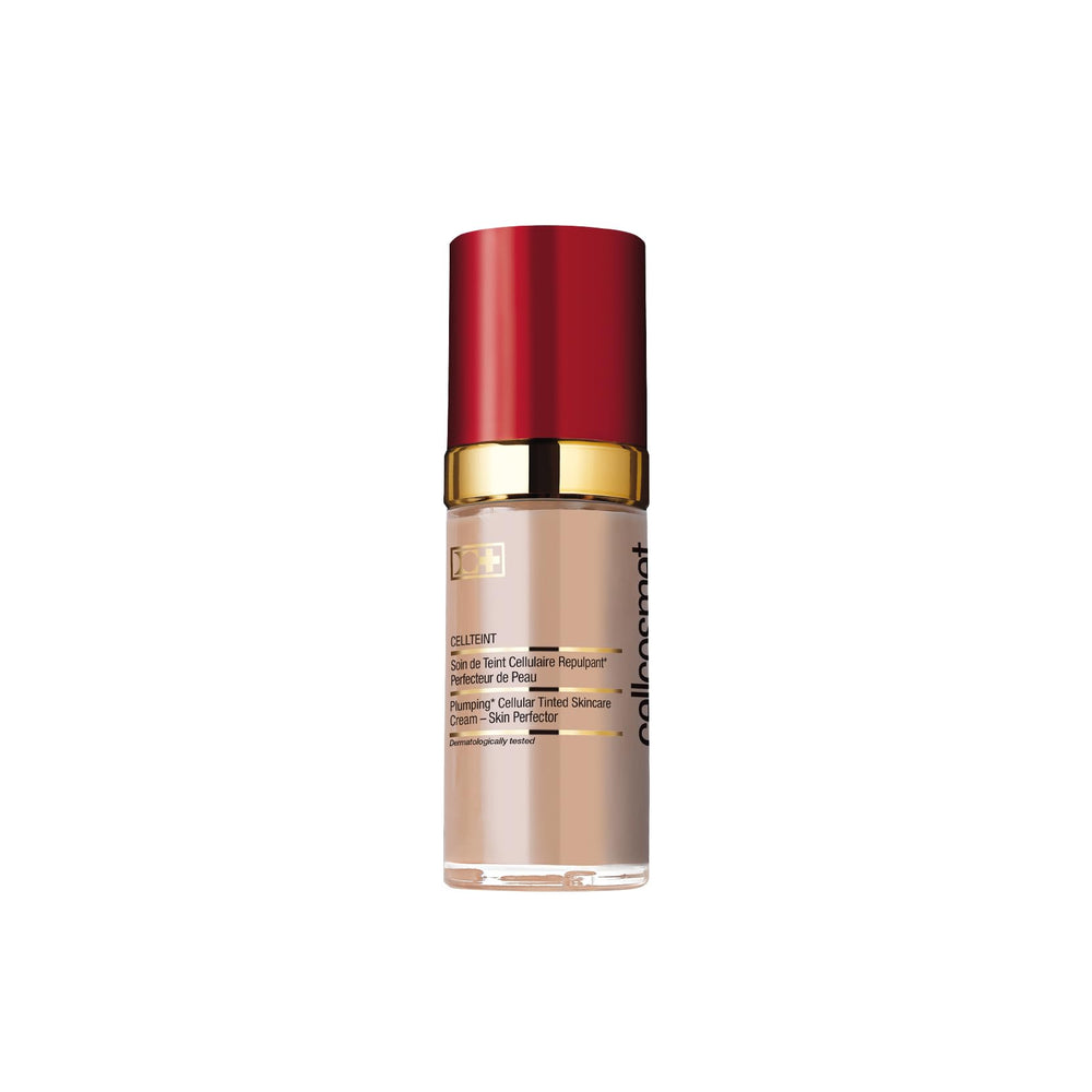 Cellcosmet CellTeint Porcelain bottle with sheer tint and hydrating feel.