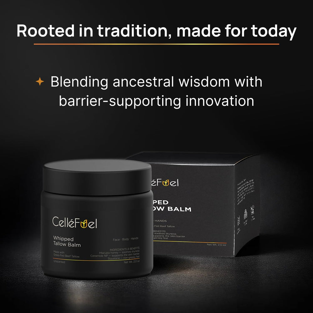 CelleFuel balm on hand demonstrates versatile use on hands and body