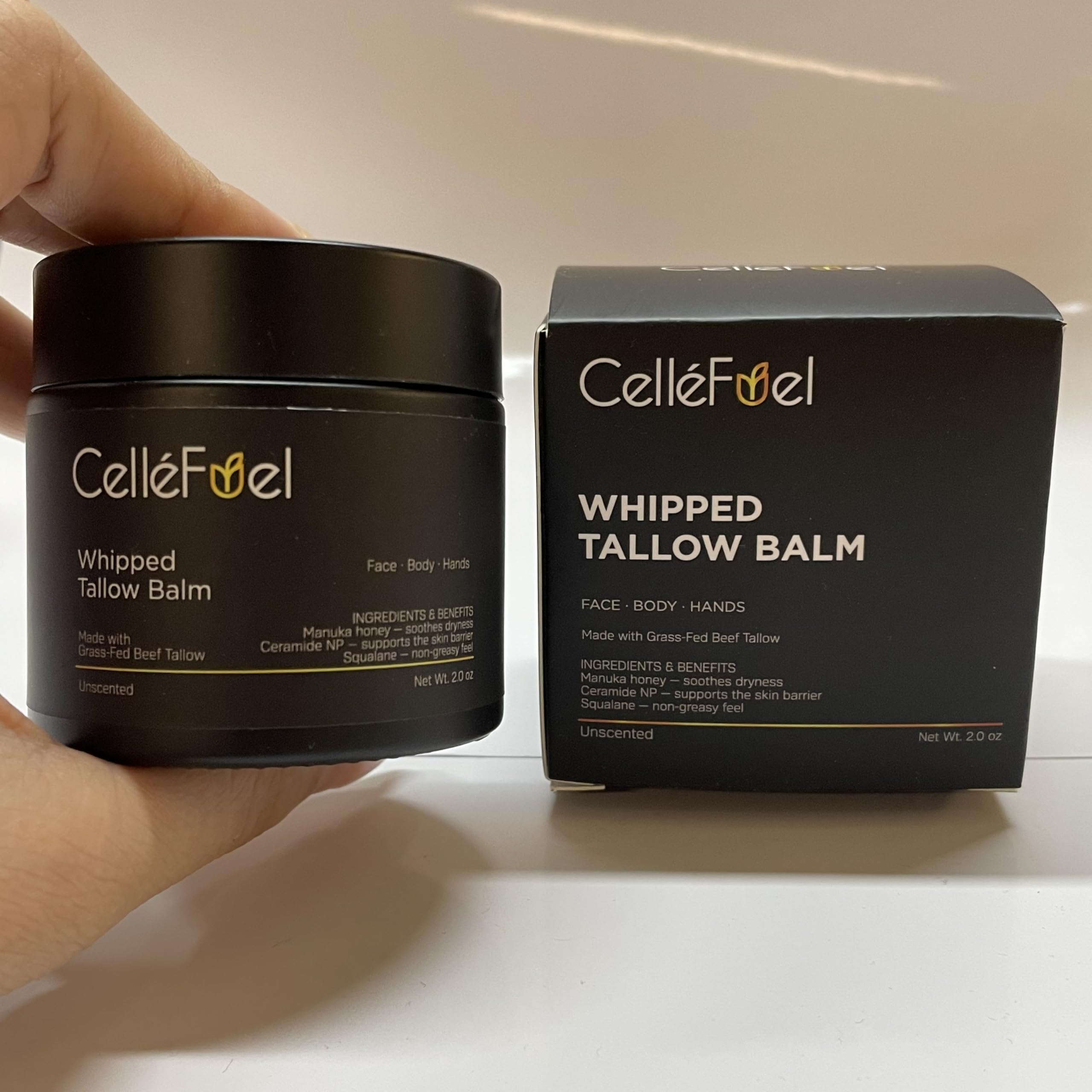 CelleFuel whipped texture melts between fingers for smooth application