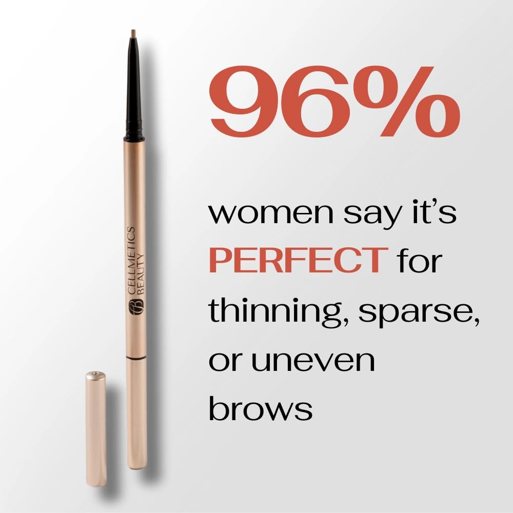 Cellmetics Beauty Waterproof Brow Pencil delivers all-day wear with smudge resistance.