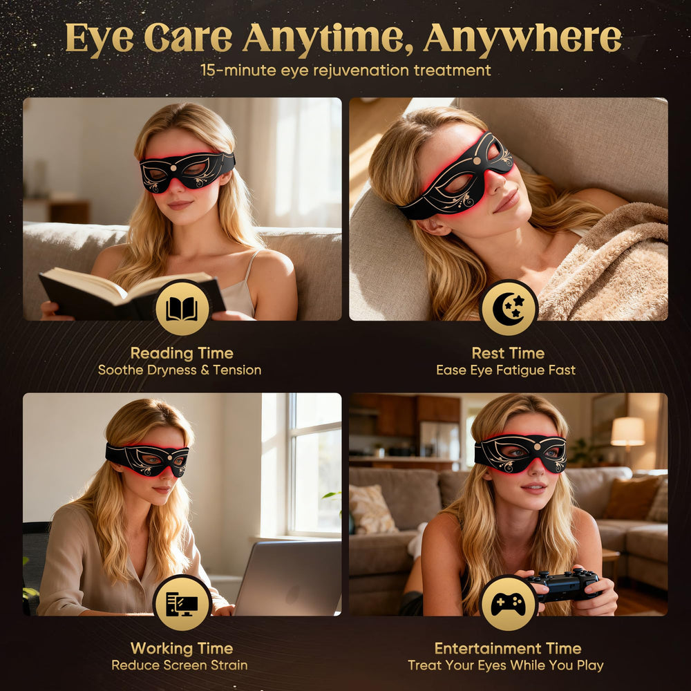 Lightweight, precise fit minimizes pressure while treating delicate eye skin