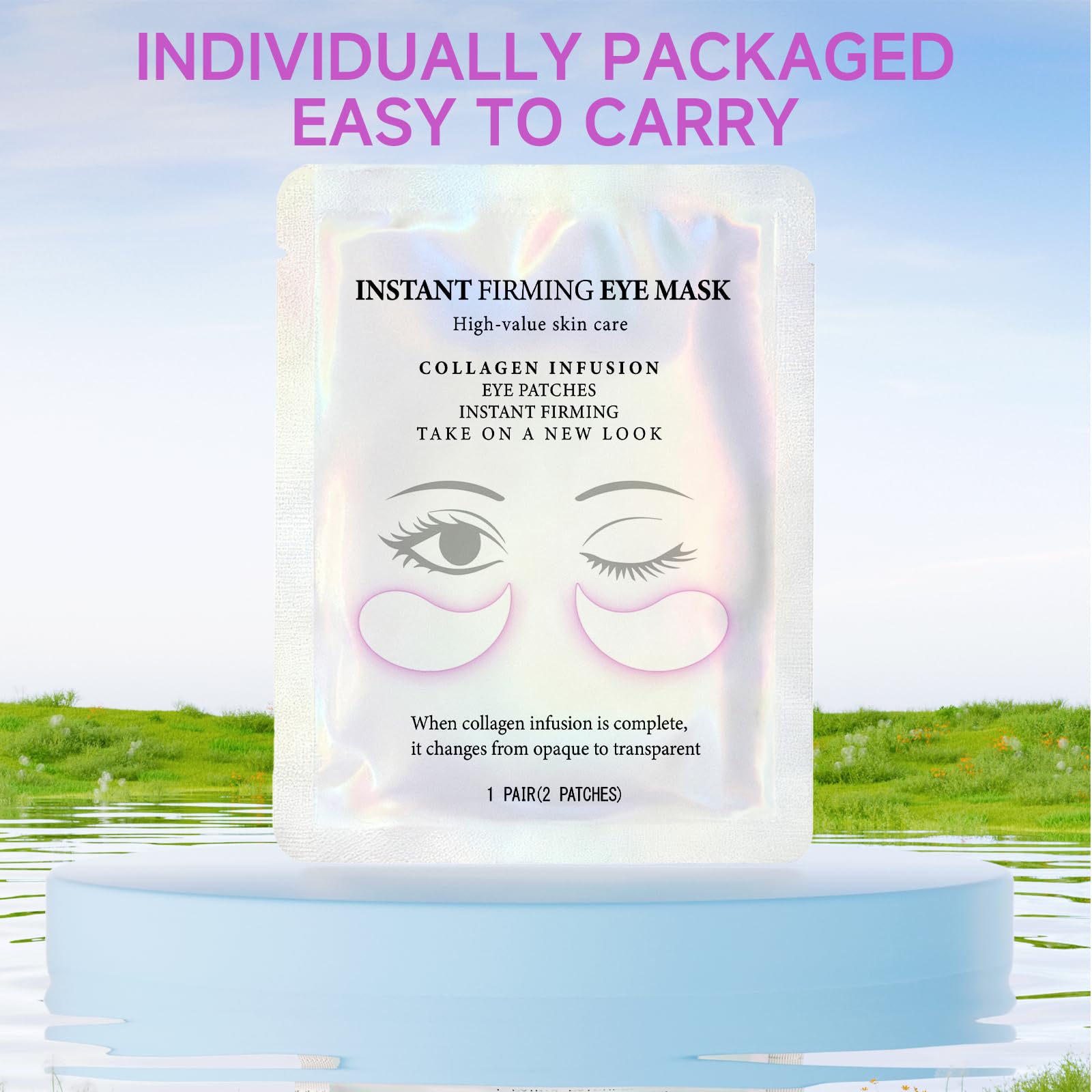 CEMSAZORL visuals showing reduction of puffy eyes and dark circles scenarios