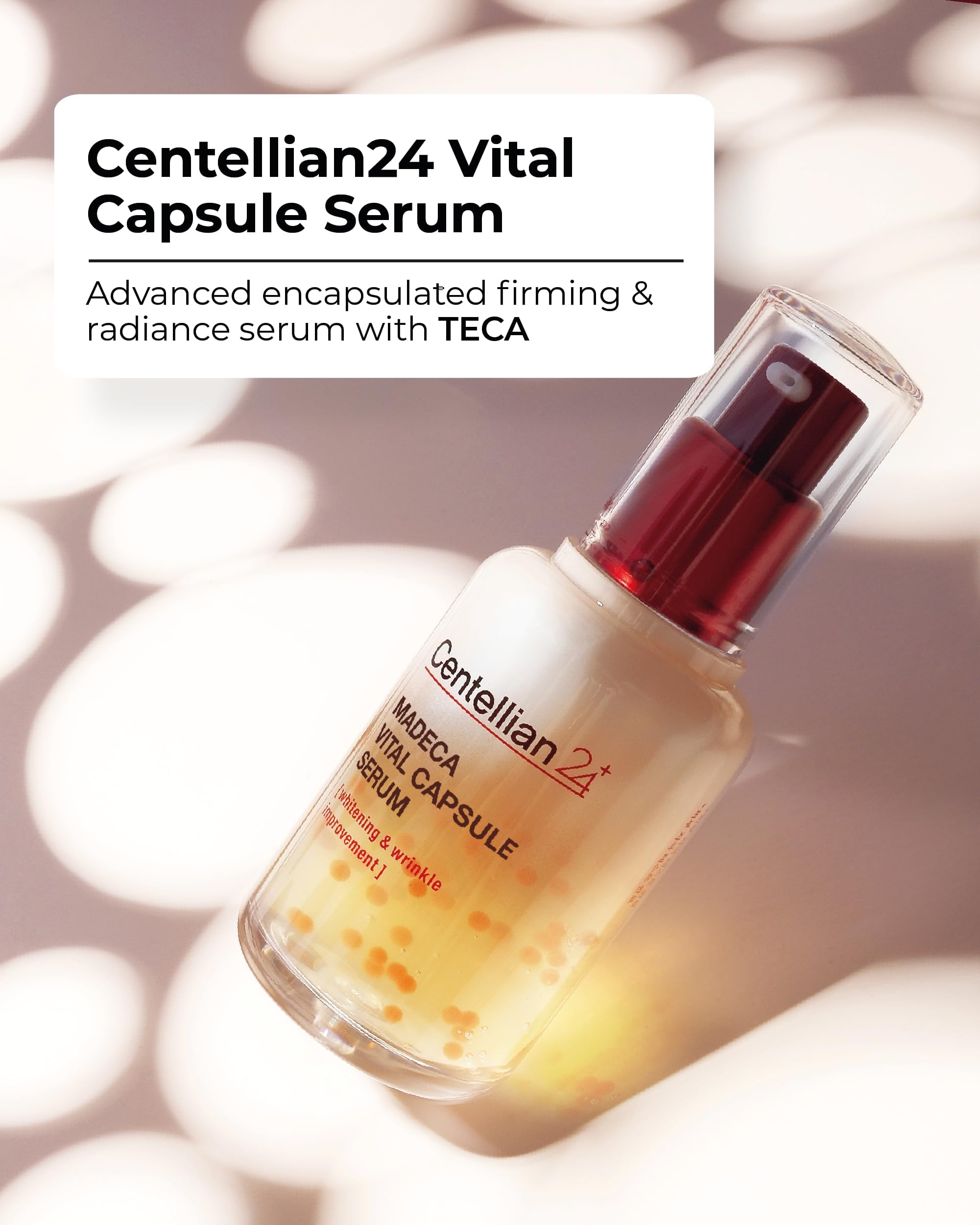 CENTELLIAN 24 hydrolyzed elastin detail emphasizing glow and texture improvement.