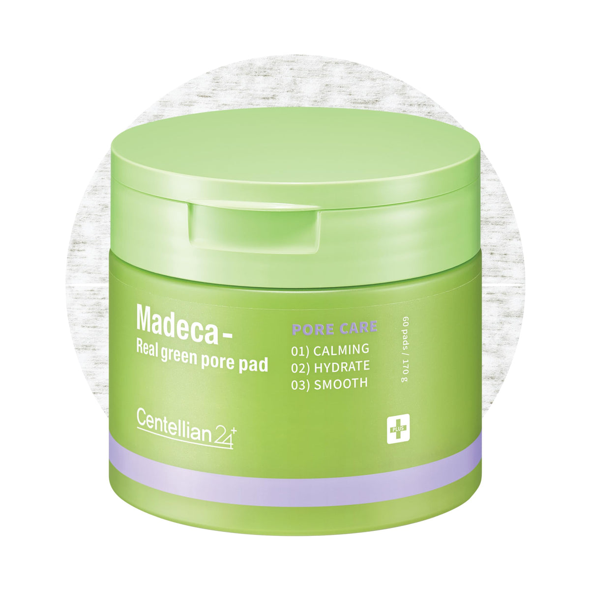 CENTELLIAN 24 Madeca Real Green Pore Pad dual-sided design for exfoliation and soothing care.