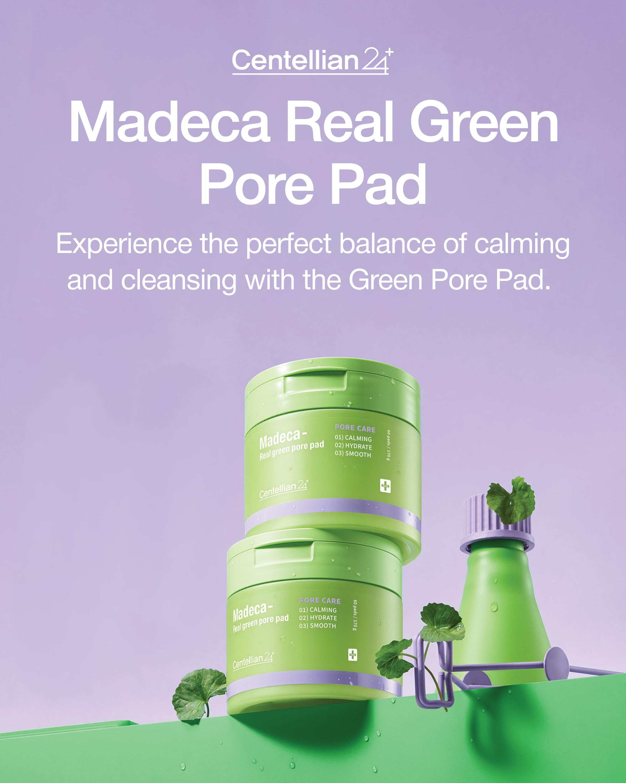 CENTELLIAN 24 Madeca Real Green Pore Pad exfoliating side boosts gentle skin refreshment.