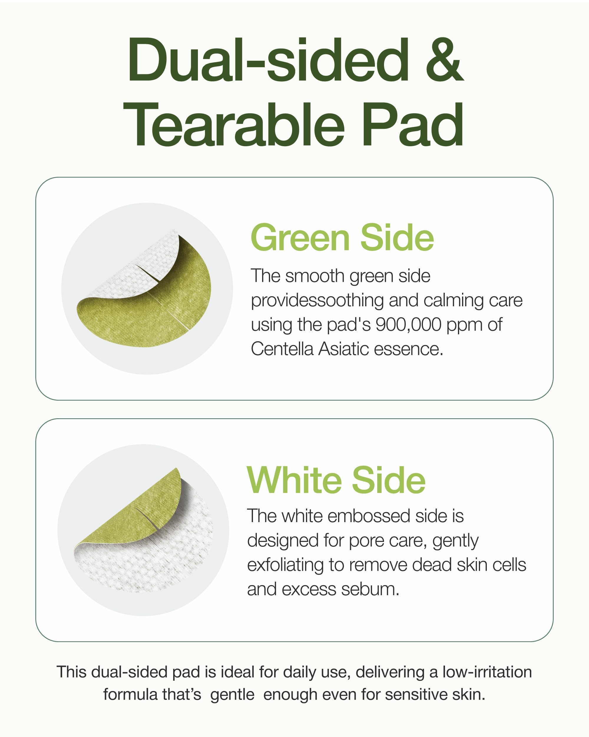 CENTELLIAN 24 Madeca Real Green Pore Pad soothing side calms after cleansing.