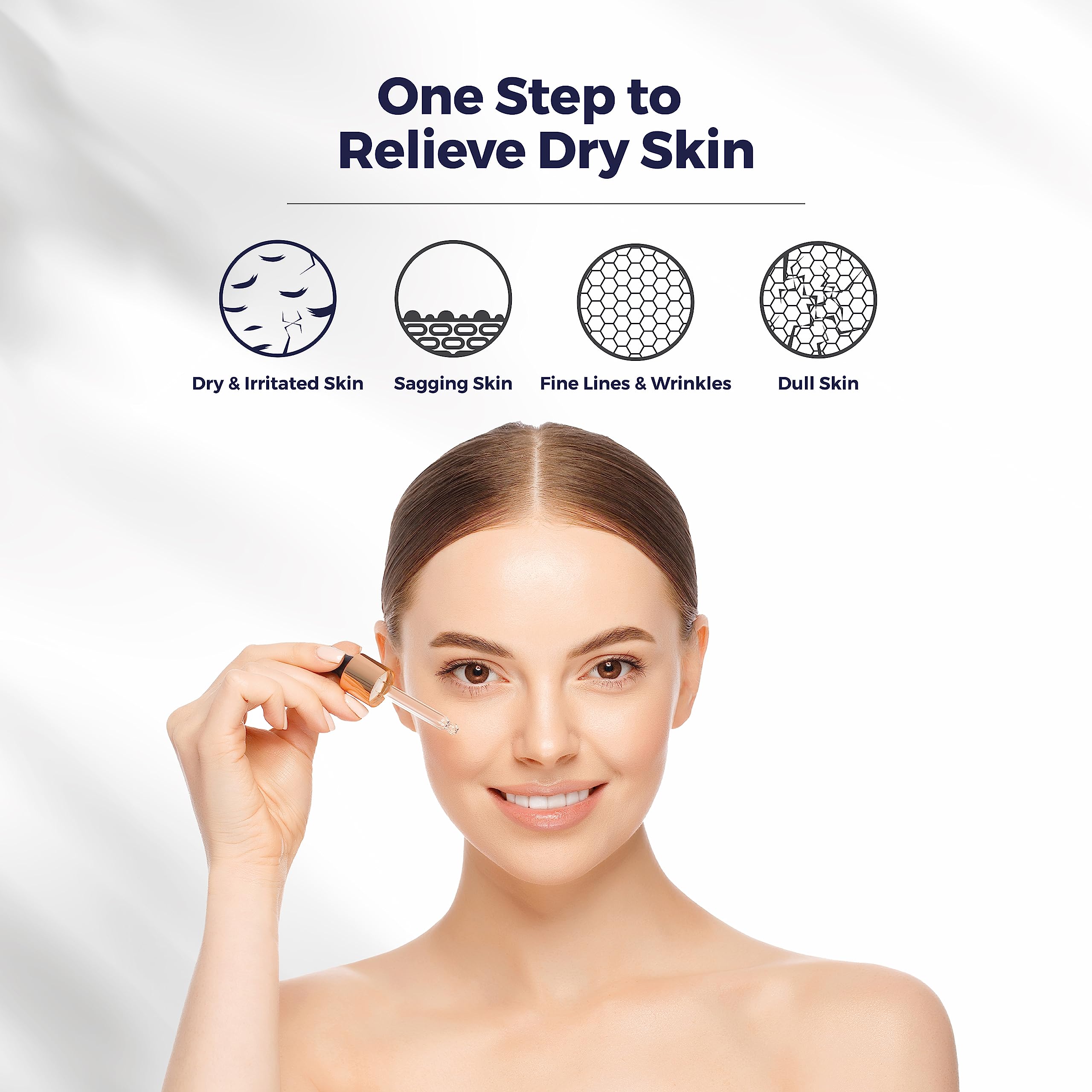 Centellian 24 ampoule applied to the cheek for smooth layering