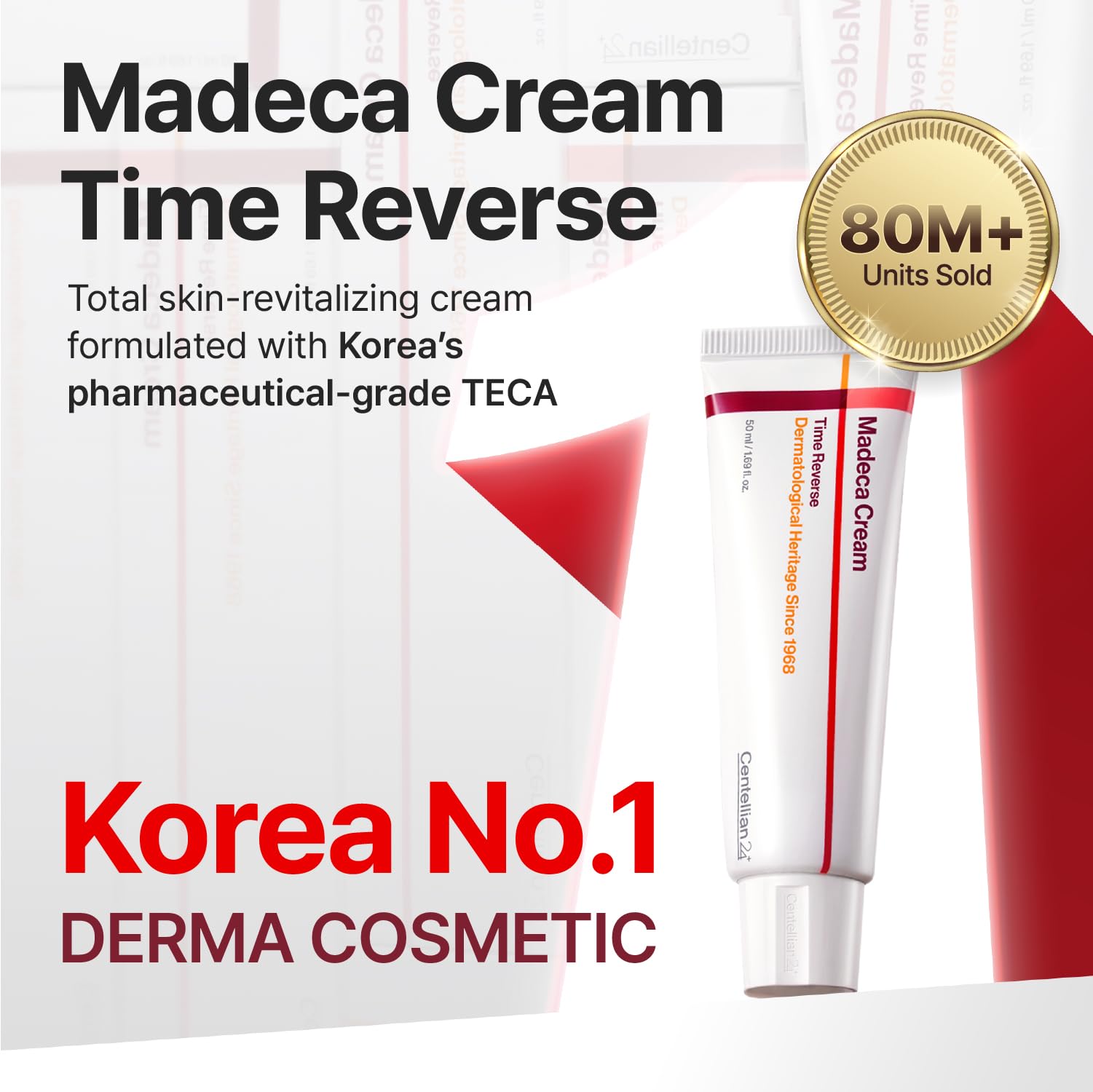 Centellian 24 Madeca Cream Time Reverse close-up texture showing smooth, fast-absorbing finish
