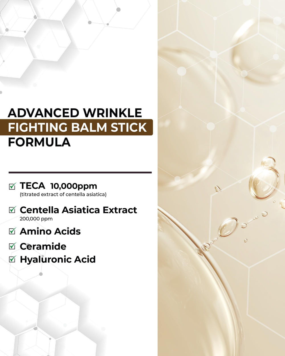 Centellian 24 Madeca Wrinkle Capture Stick with TECA technology for smooth absorption.