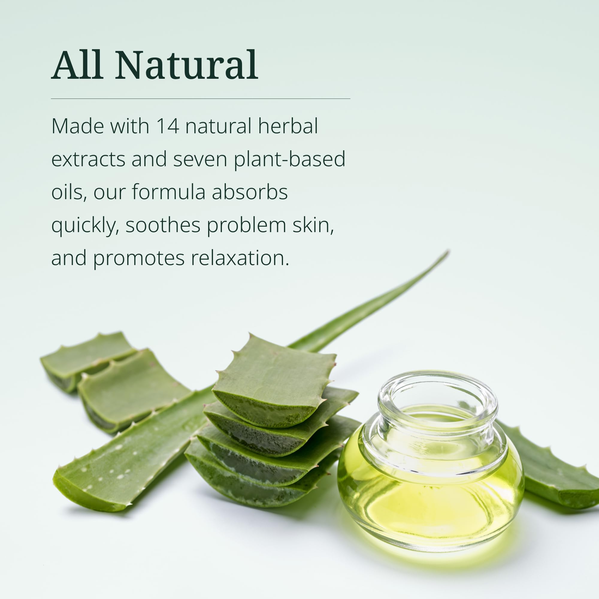 Relaxing scene with Heal Quick Oil for daily body care