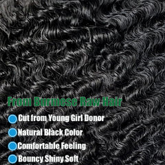 Ceoltay Burmese Curly Bundles 3C4A spiral end texture with bounce.