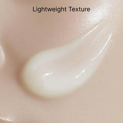 cepoLAB Biogenic Moisturizer cream texture swirl demonstrates fast absorption and non-greasy finish.