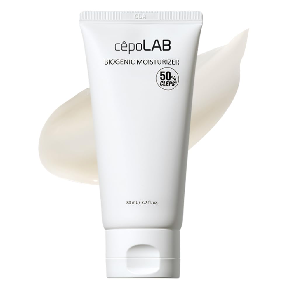 cepoLAB Biogenic Moisturizer jar close-up shows smooth, lightweight hydration for daily use.