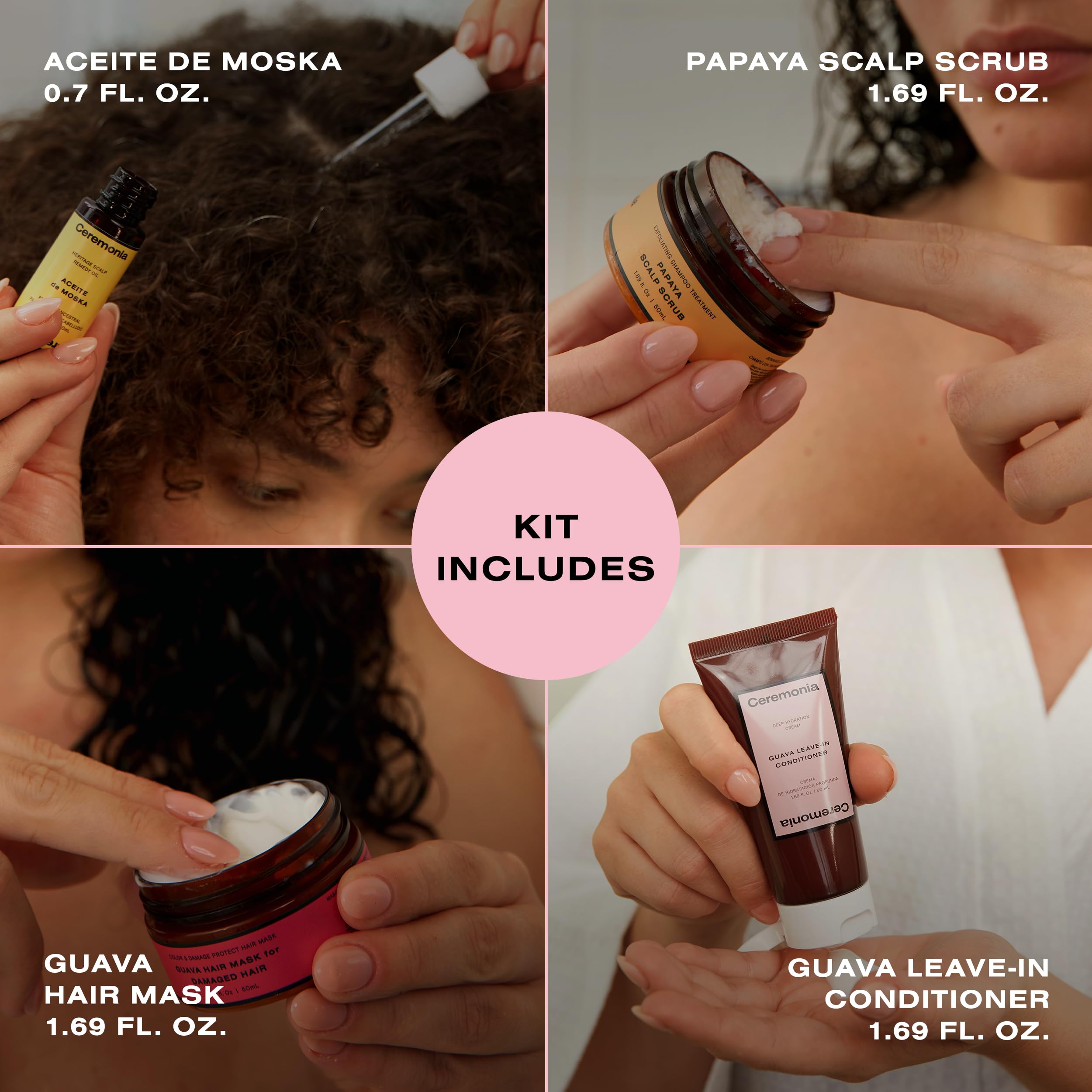 Ceremonia guava leave-in conditioner enables detangling and frizz control with lasting moisture