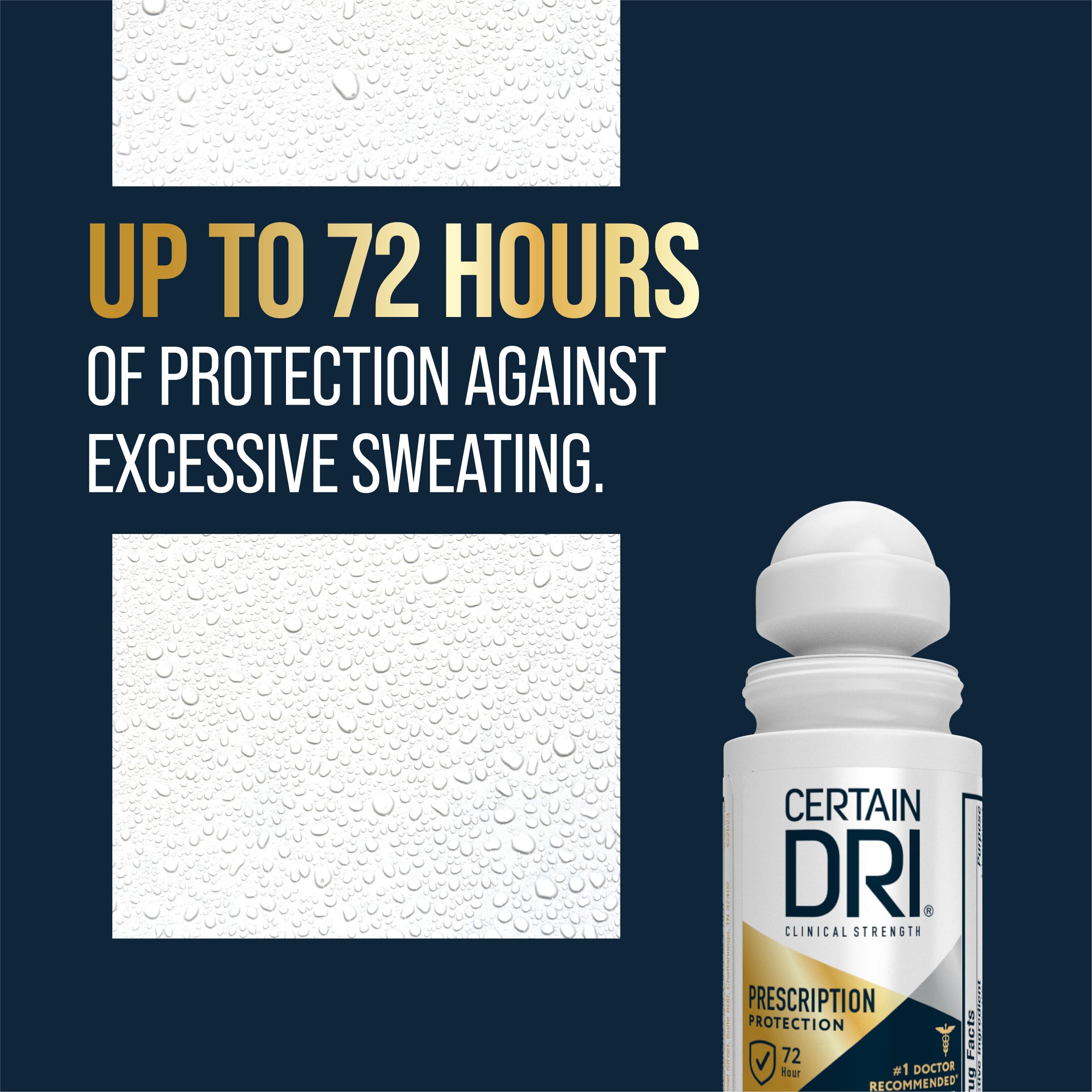 Certain Dri 72-hour protection highlights extended dryness for heavy sweating