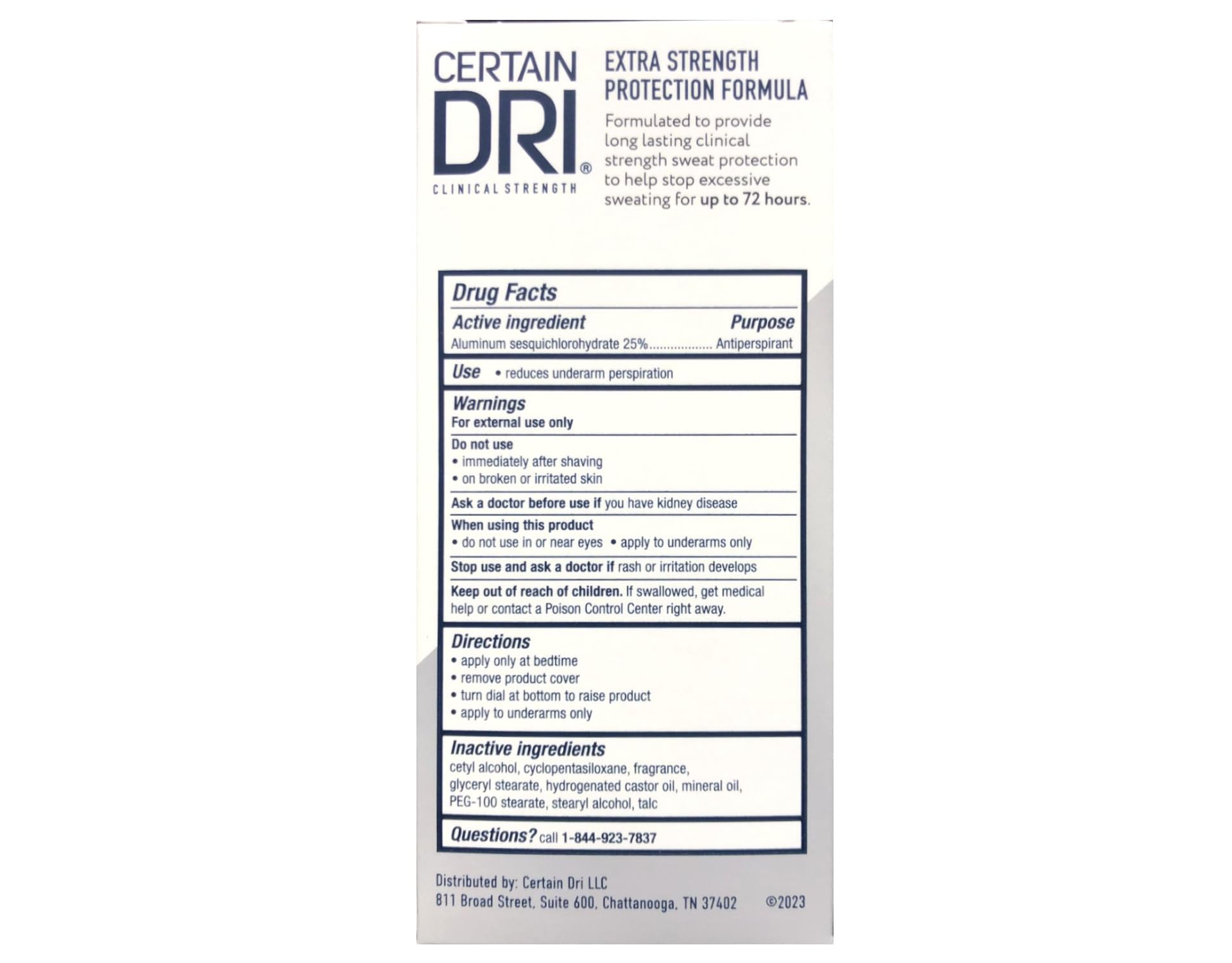 Certain Dri anti-perspirant solid closeup of smooth bar for easy application