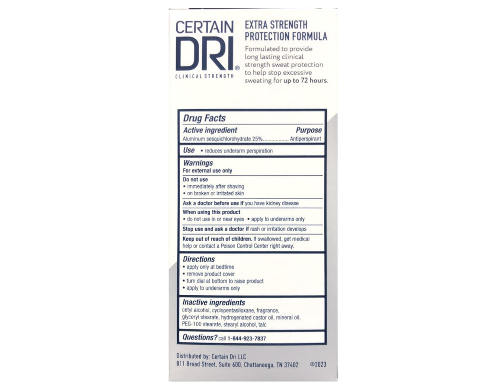 Certain Dri anti-perspirant solid closeup of smooth bar for easy application
