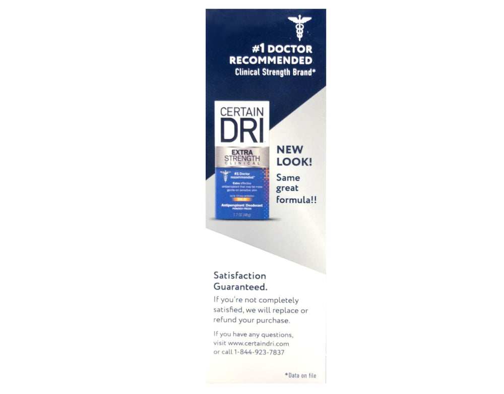 Certain Dri anti-perspirant solid packaging closeup with six-pack value