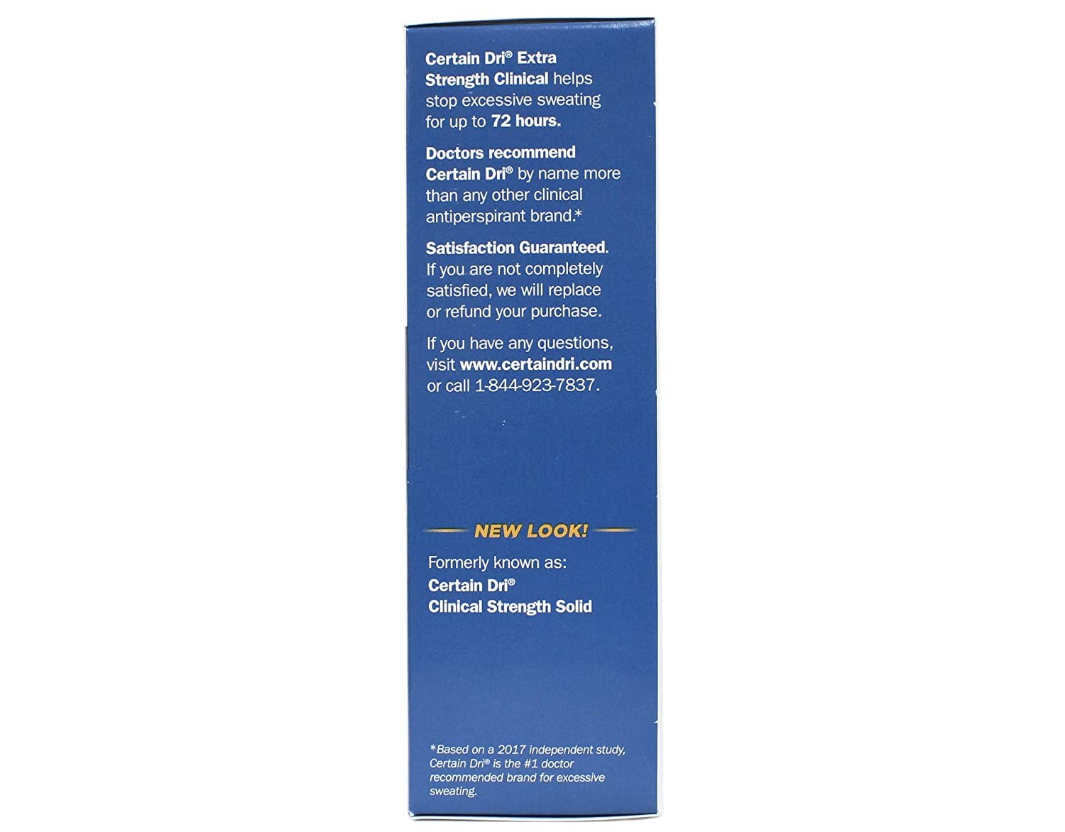 Underarm area after applying Certain Dri antiperspirant solid