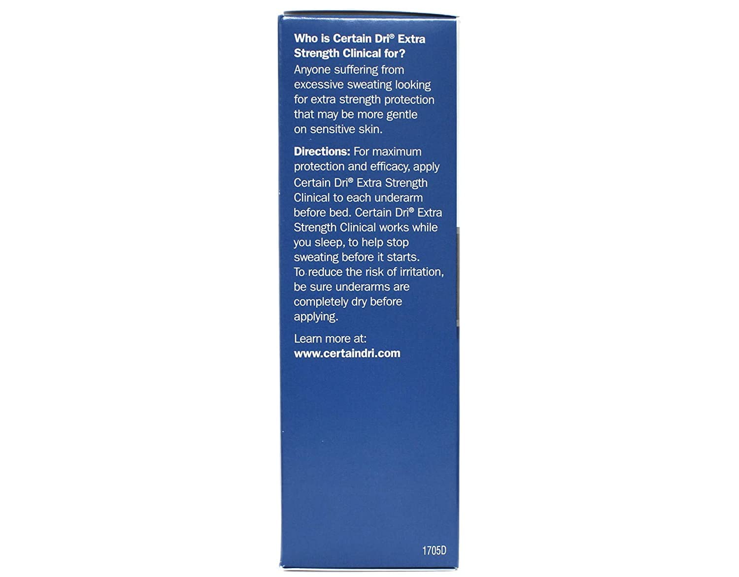 Certain Dri solid helps manage heavy sweating during busy days