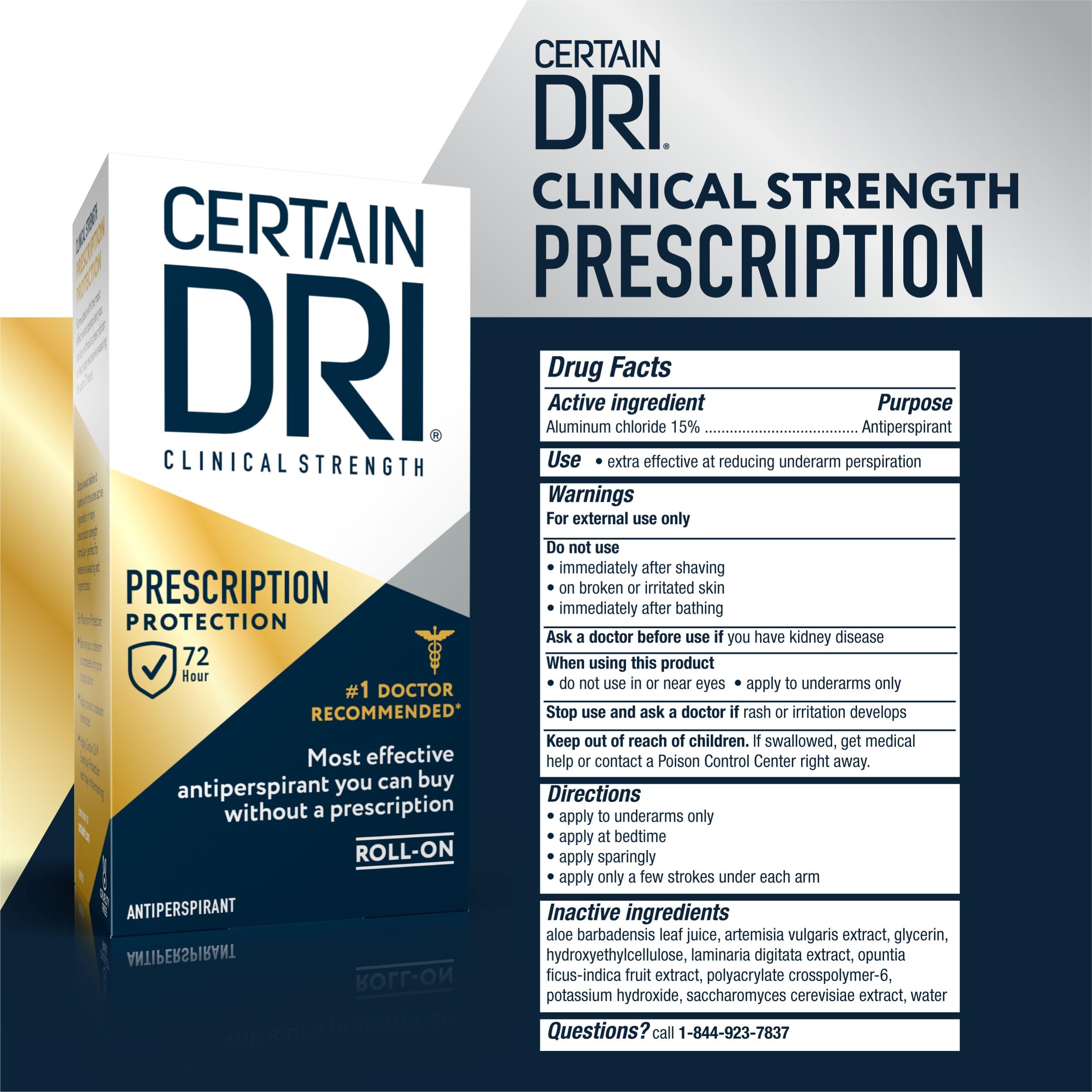 Certain Dri dermatologist-recommended antiperspirant for hyperhidrosis support