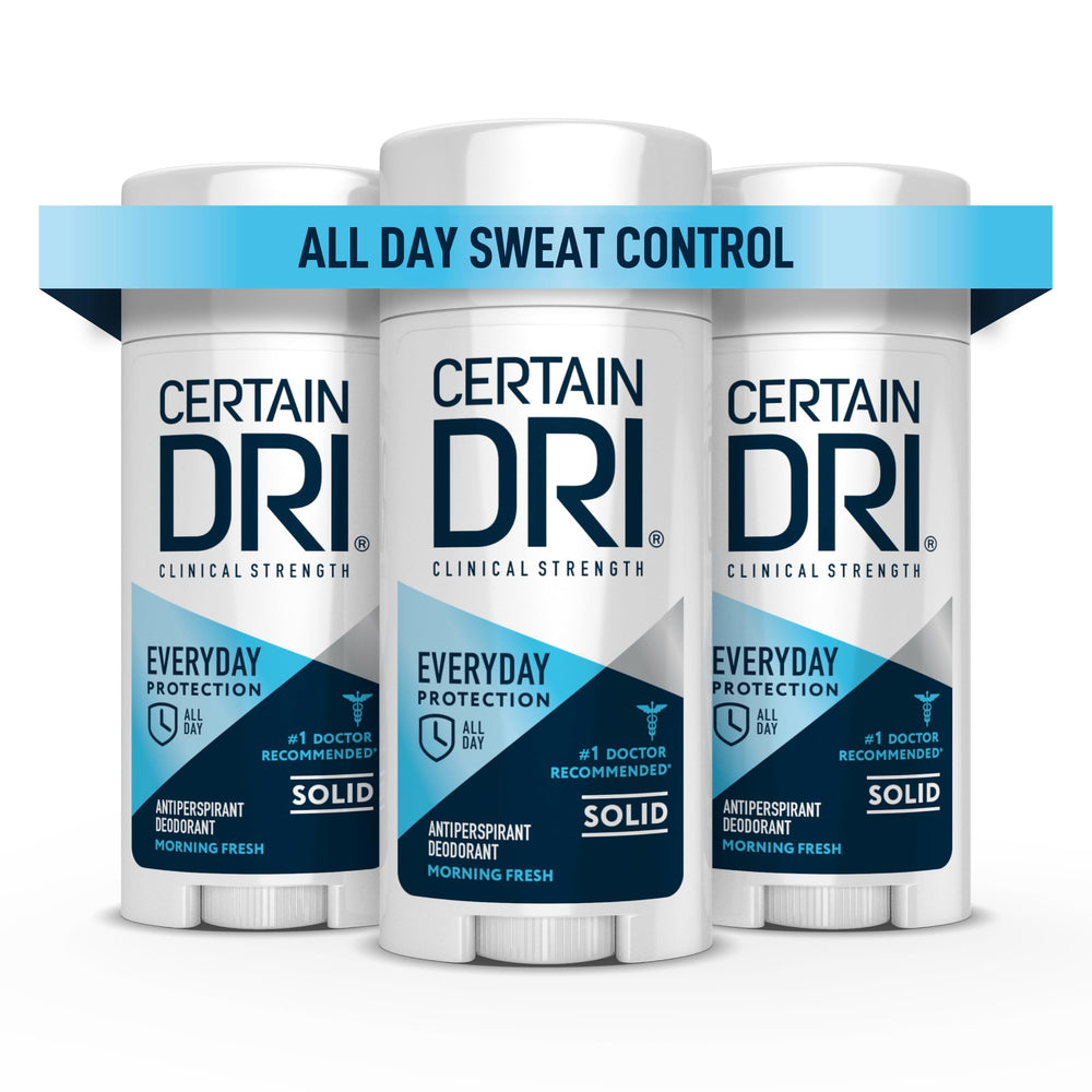 Certain Dri Everyday Strength stick close-up for targeted perspiration protection.