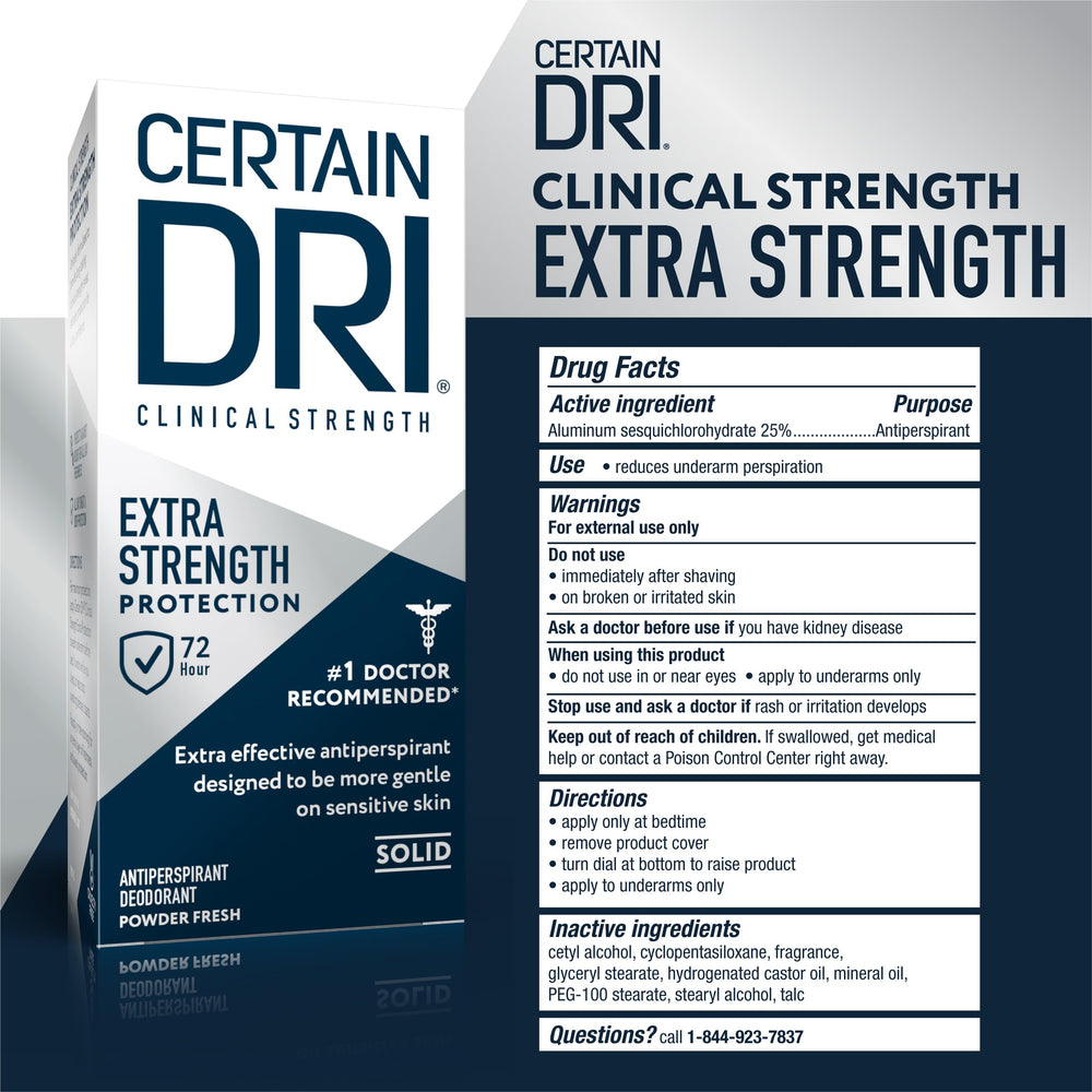 Certain Dri travel-friendly one-point-seven-ounce pack for on-the-go control