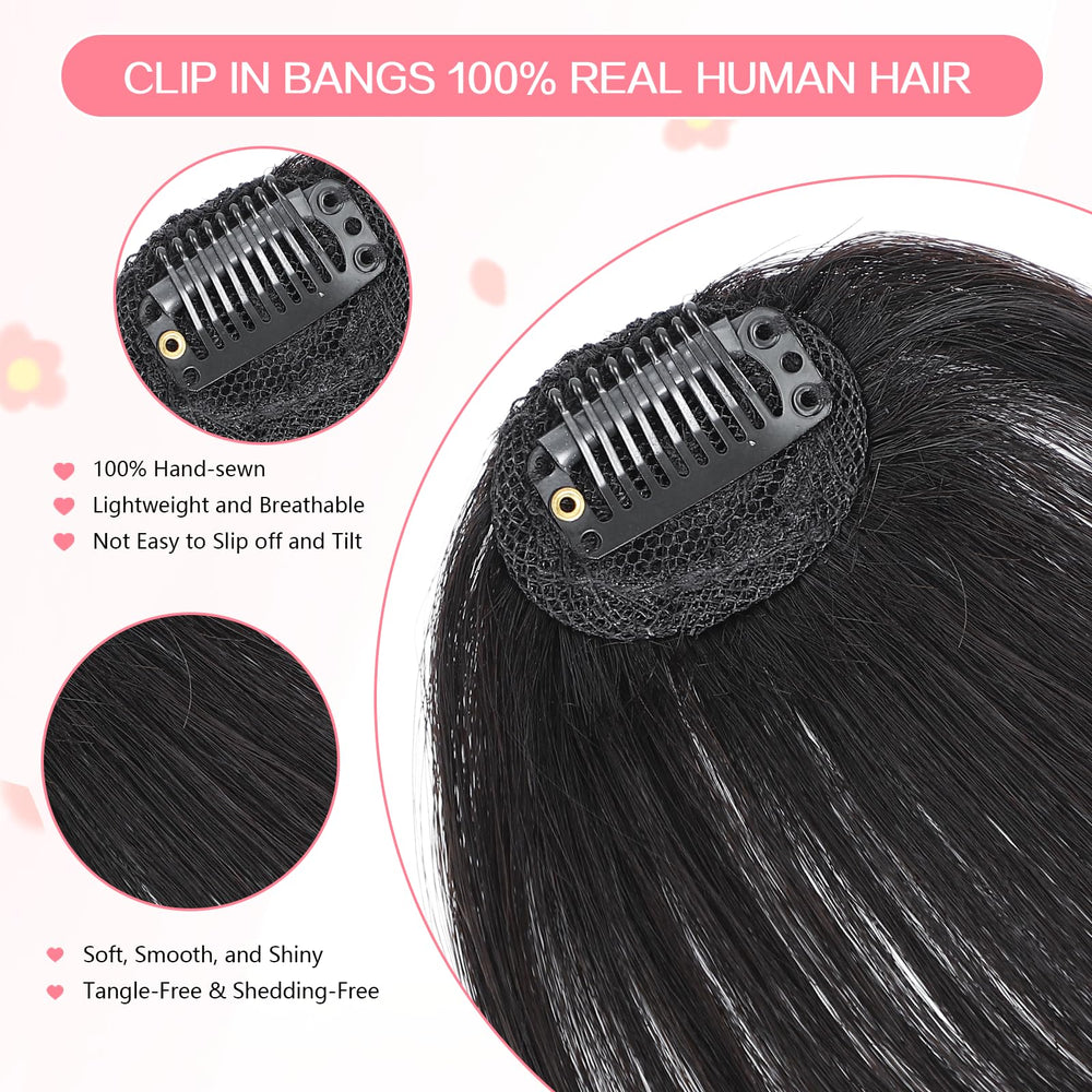 Cesomeey daily wear bangs clip for instant look refresh.