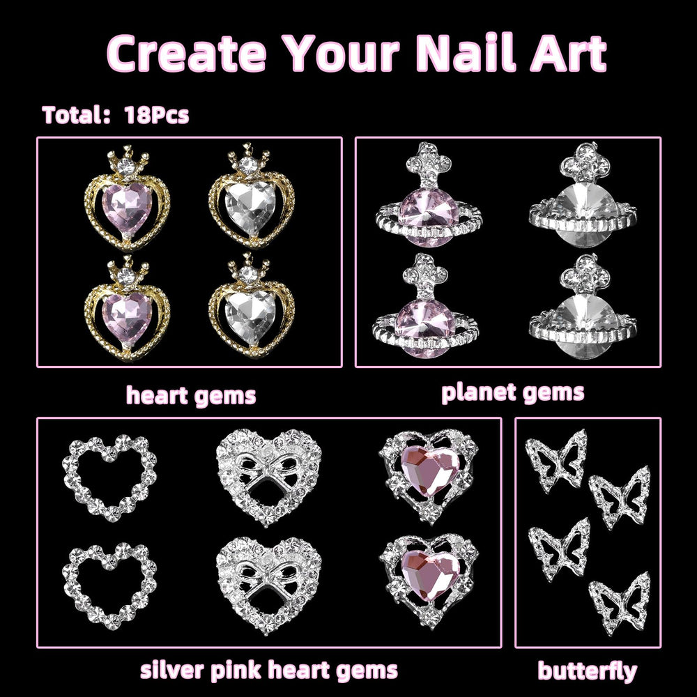 CESUSME butterfly nail charms provide whimsical detail for elegant nails