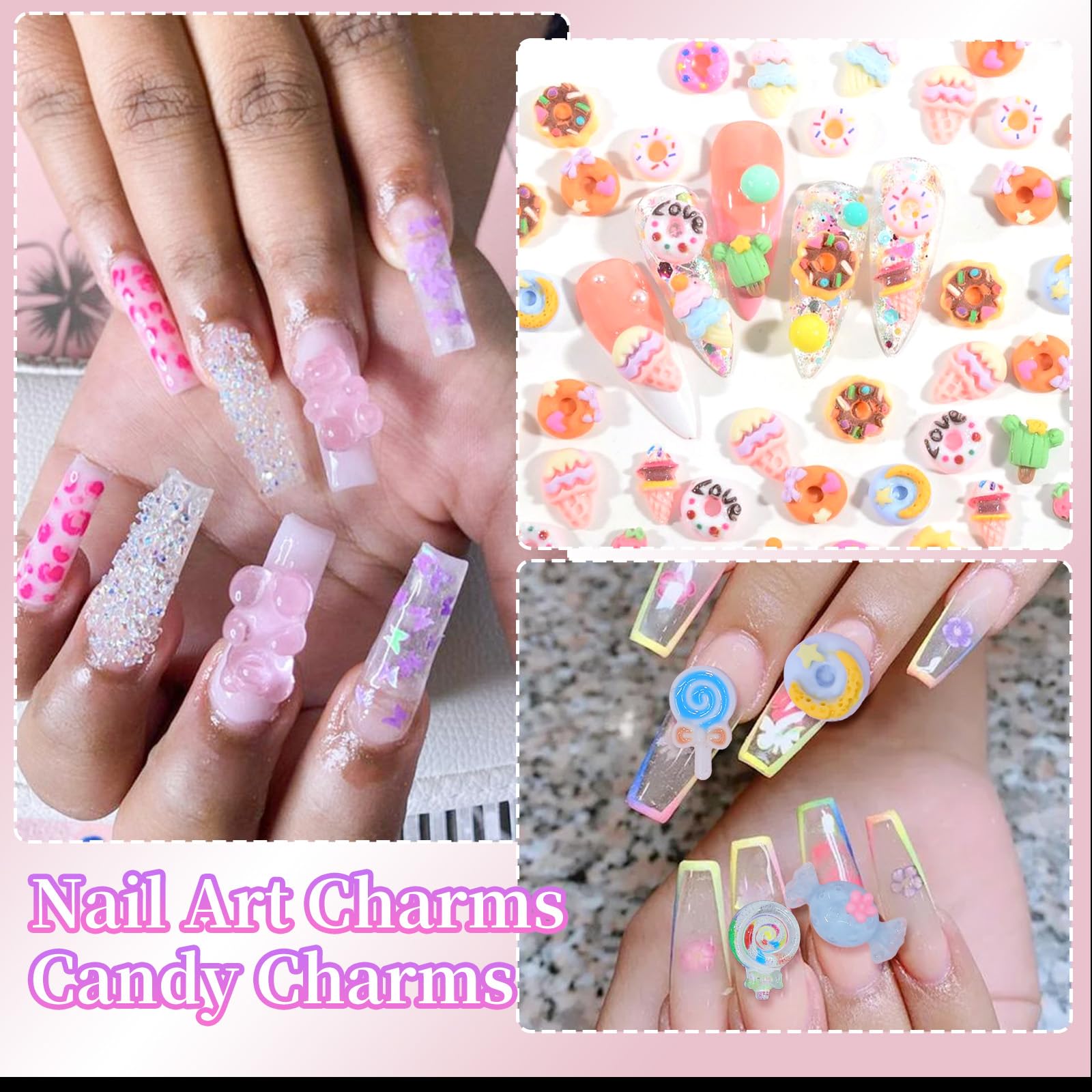 CESUSME 3D crown nail charm for regal nail accents