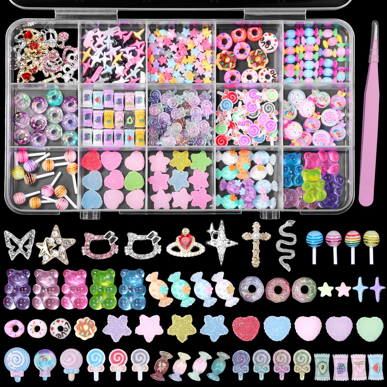 CESUSME 3D donut nail charm for playful DIY manicure accents
