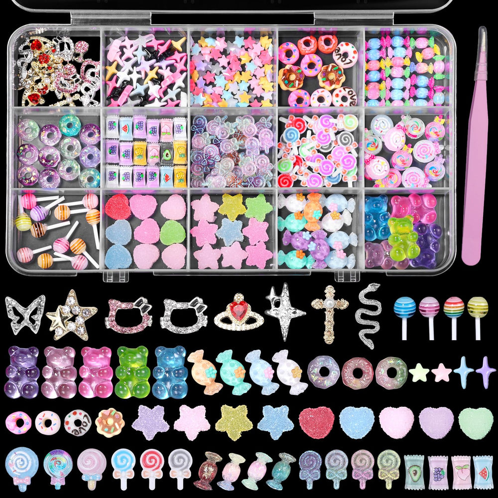 CESUSME 3D donut nail charm for playful DIY manicure accents