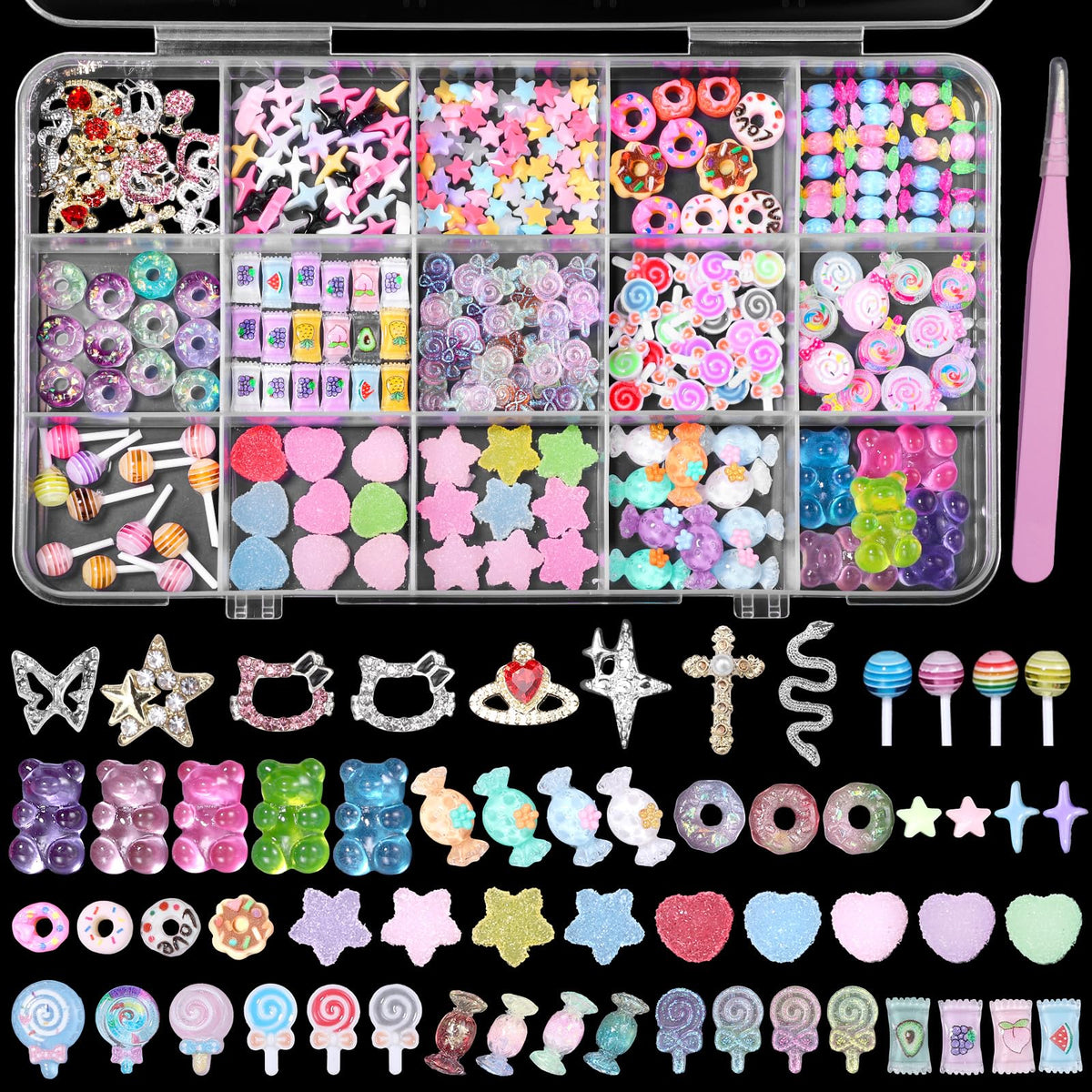 CESUSME 3D donut nail charm for playful DIY manicure accents