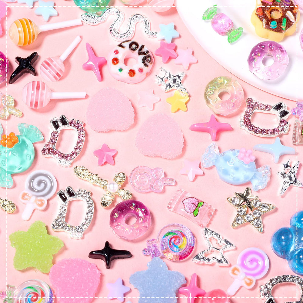 CESUSME 3D heart nail charm for sweet romantic nails