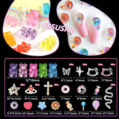 CESUSME 3D lollipop nail charm adds colorful art accents